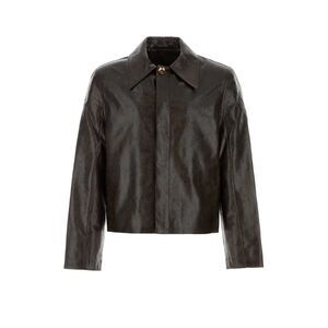 Sefr Men Chocolate Synthetic Leather Jacket